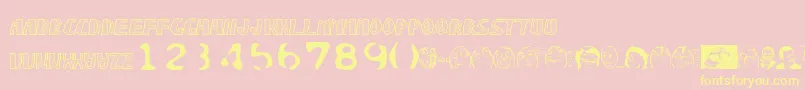 Sonicchaos Font – Yellow Fonts on Pink Background