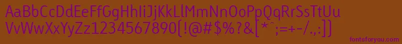 Шрифт LinotypeTetriaLightTab – фиолетовые шрифты на коричневом фоне