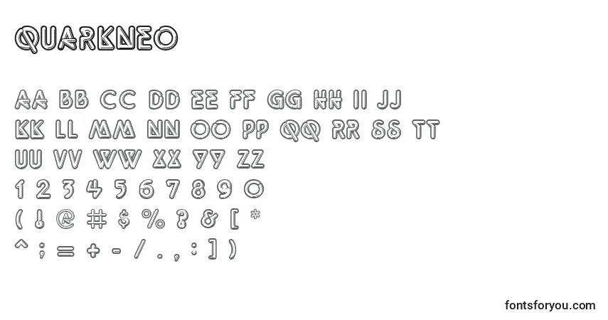 Fuente Quarkneo - alfabeto, números, caracteres especiales