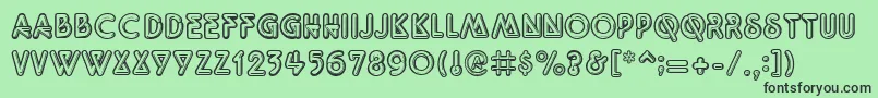 Quarkneo Font – Black Fonts on Green Background
