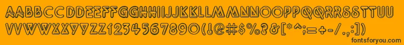 Quarkneo Font – Black Fonts on Orange Background