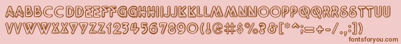 Quarkneo-Schriftart – Braune Schriften auf rosa Hintergrund