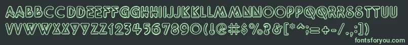 Quarkneo-Schriftart – Grüne Schriften auf schwarzem Hintergrund