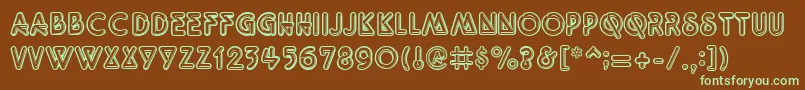 Quarkneo Font – Green Fonts on Brown Background