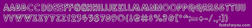 Quarkneo Font – Green Fonts on Purple Background