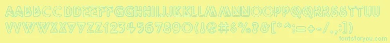 fuente Quarkneo – Fuentes Verdes Sobre Fondo Amarillo