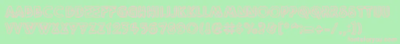 Quarkneo Font – Pink Fonts on Green Background