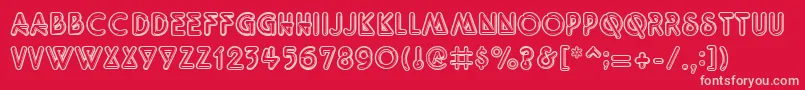 フォントQuarkneo – 赤い背景にピンクのフォント