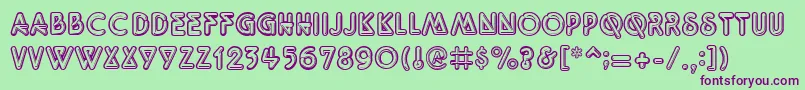 Quarkneo Font – Purple Fonts on Green Background