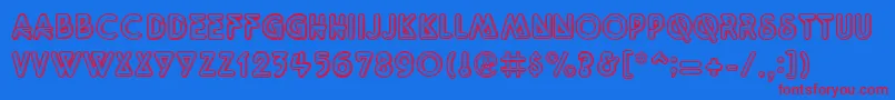 Quarkneo Font – Red Fonts on Blue Background