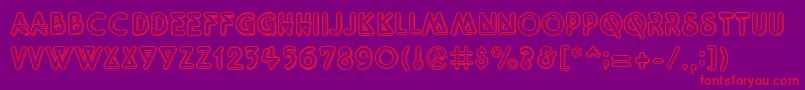フォントQuarkneo – 紫の背景に赤い文字