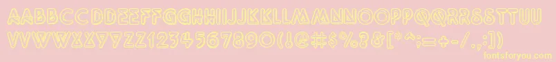 Quarkneo Font – Yellow Fonts on Pink Background