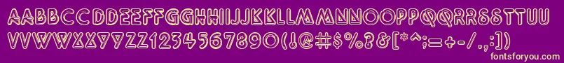 Quarkneo Font – Yellow Fonts on Purple Background