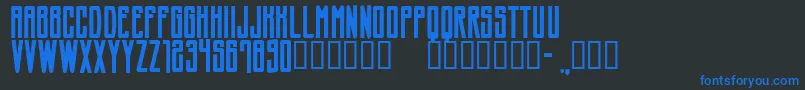 CfshowbizzpersonalRegular Font – Blue Fonts on Black Background