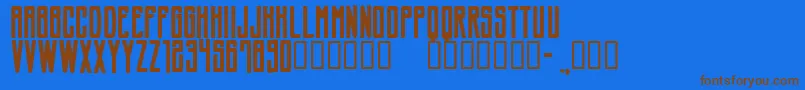 Police CfshowbizzpersonalRegular – polices brunes sur fond bleu