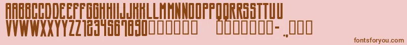 Fonte CfshowbizzpersonalRegular – fontes marrons em um fundo rosa