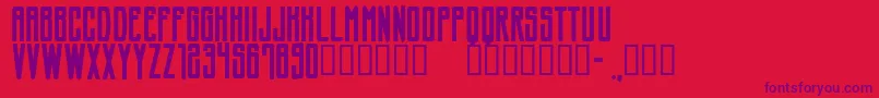 CfshowbizzpersonalRegular Font – Purple Fonts on Red Background