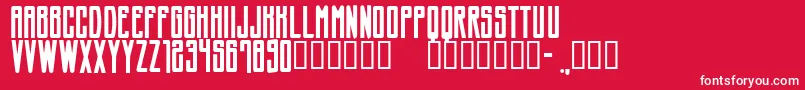 CfshowbizzpersonalRegular Font – White Fonts on Red Background