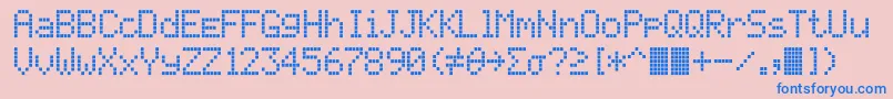 Texas ffy Font – Blue Fonts on Pink Background