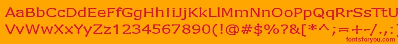 Drummon Font – Red Fonts on Orange Background