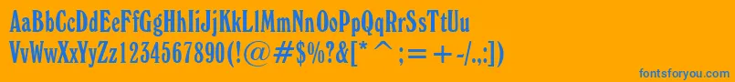 More about WindsorElongatedBt Font WindsorElongatedBt Font – Blue Fonts on Orange Background