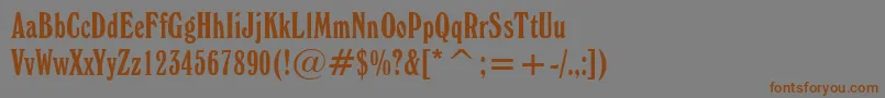 WindsorElongatedBt Font – Brown Fonts on Gray Background