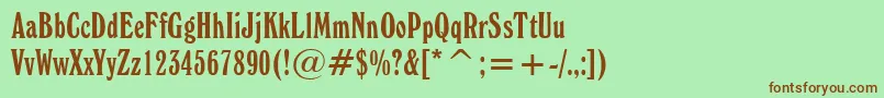 WindsorElongatedBt Font – Brown Fonts on Green Background