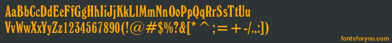 Шрифт WindsorElongatedBt – оранжевые шрифты на чёрном фоне