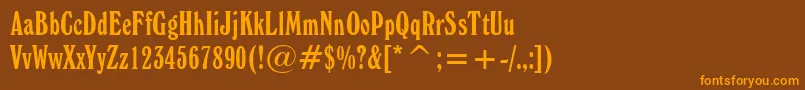Шрифт WindsorElongatedBt – оранжевые шрифты на коричневом фоне