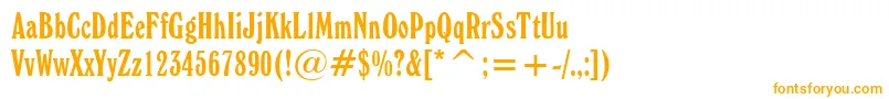 WindsorElongatedBt Font – Orange Fonts on White Background