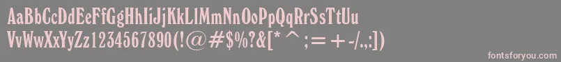 WindsorElongatedBt Font – Pink Fonts on Gray Background