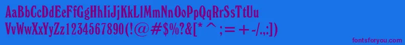 WindsorElongatedBt Font – Purple Fonts on Blue Background