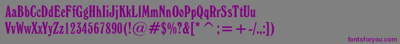 WindsorElongatedBt Font – Purple Fonts on Gray Background