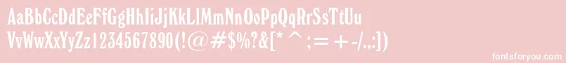 WindsorElongatedBt Font – White Fonts on Pink Background