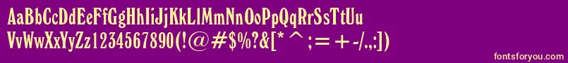Шрифт WindsorElongatedBt – жёлтые шрифты на фиолетовом фоне