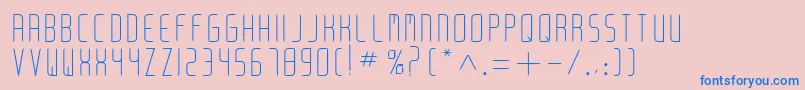 Arkadia Font – Blue Fonts on Pink Background