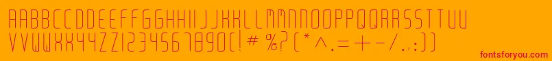 Arkadia Font – Red Fonts on Orange Background