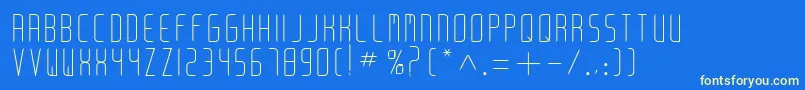 Arkadia Font – Yellow Fonts on Blue Background