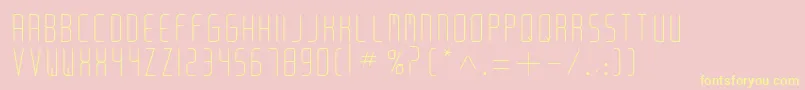 Arkadia Font – Yellow Fonts on Pink Background