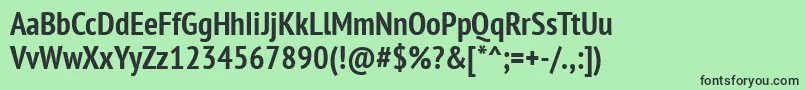 PtSansNarrowBold Font – Black Fonts on Green Background