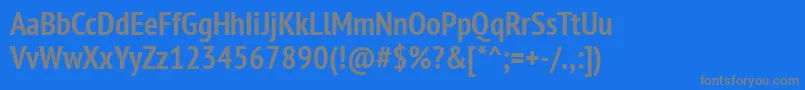 PtSansNarrowBold Font – Gray Fonts on Blue Background