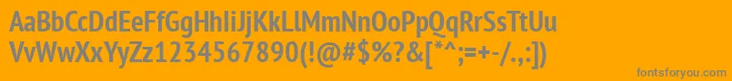 PtSansNarrowBold Font – Gray Fonts on Orange Background