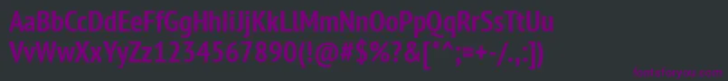 PtSansNarrowBold Font – Purple Fonts on Black Background