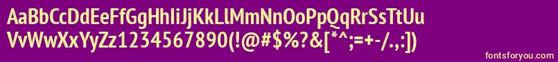 PtSansNarrowBold Font – Yellow Fonts on Purple Background