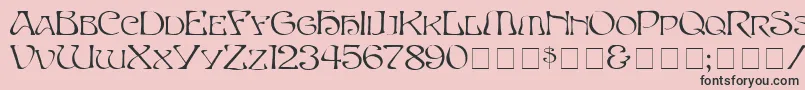 SerpentNormal Font – Black Fonts on Pink Background