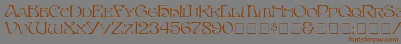 SerpentNormal Font – Brown Fonts on Gray Background