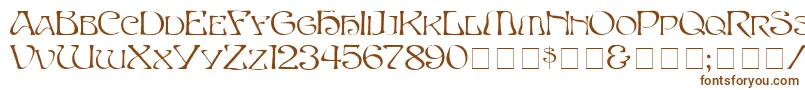 SerpentNormal-fontti – ruskeat fontit valkoisella taustalla