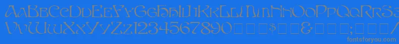 SerpentNormal Font – Gray Fonts on Blue Background