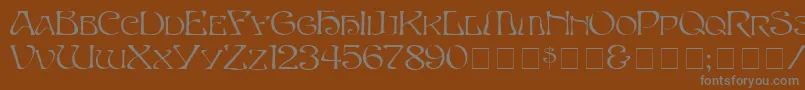 SerpentNormal Font – Gray Fonts on Brown Background