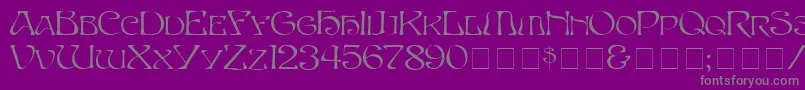 SerpentNormal Font – Gray Fonts on Purple Background